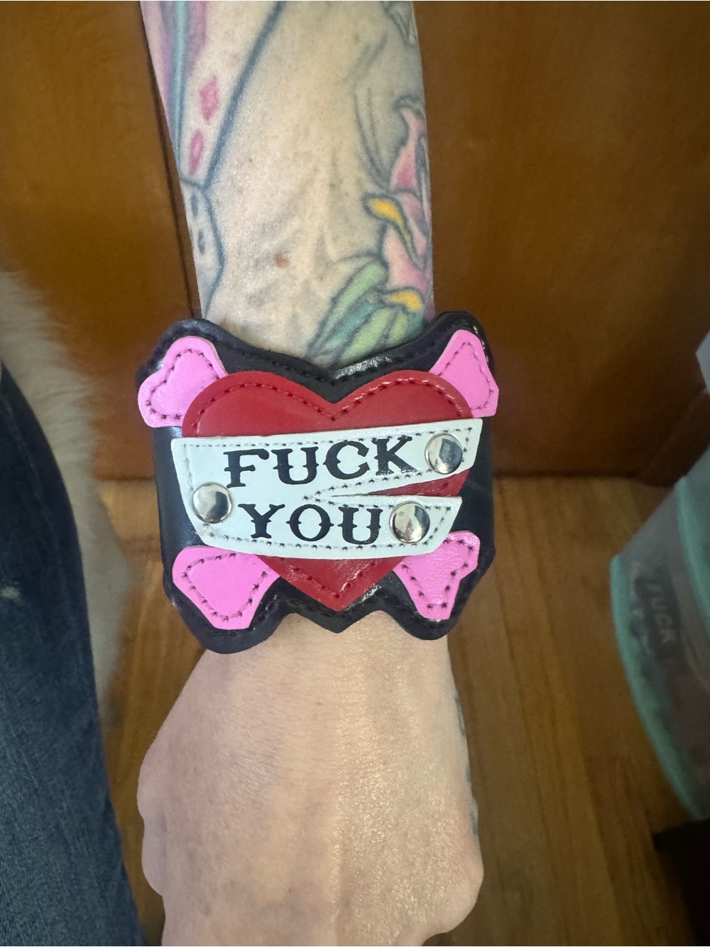 Punk Rock “F You ” Bracelet Cuff